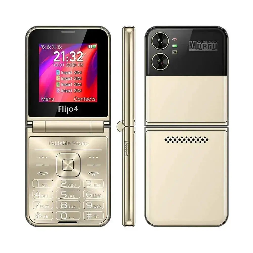 UNIWA F265 Fold Flip Phone For Elderly Dual Screen 10CP