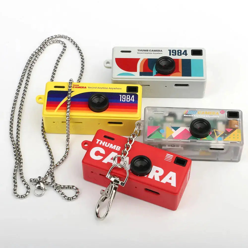 G6 Retro Mini Keychain Thumb Camera 1080P HD Recorder Built-in Flash Auto Focus 130° Wide Angle Lens LCD Screen Portable Camera