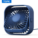 TOPK USB Portable Mini Fan 3 Speed 360°Rotatable Desk Fan