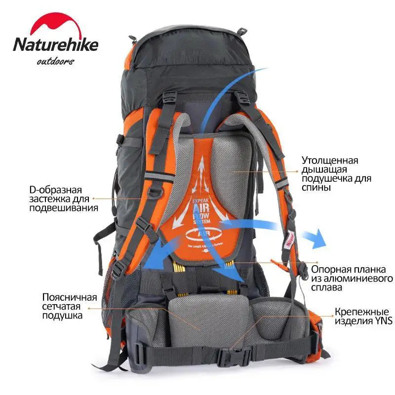 Naturehike 70L Mountaineering Backpack Rucksack Expedition