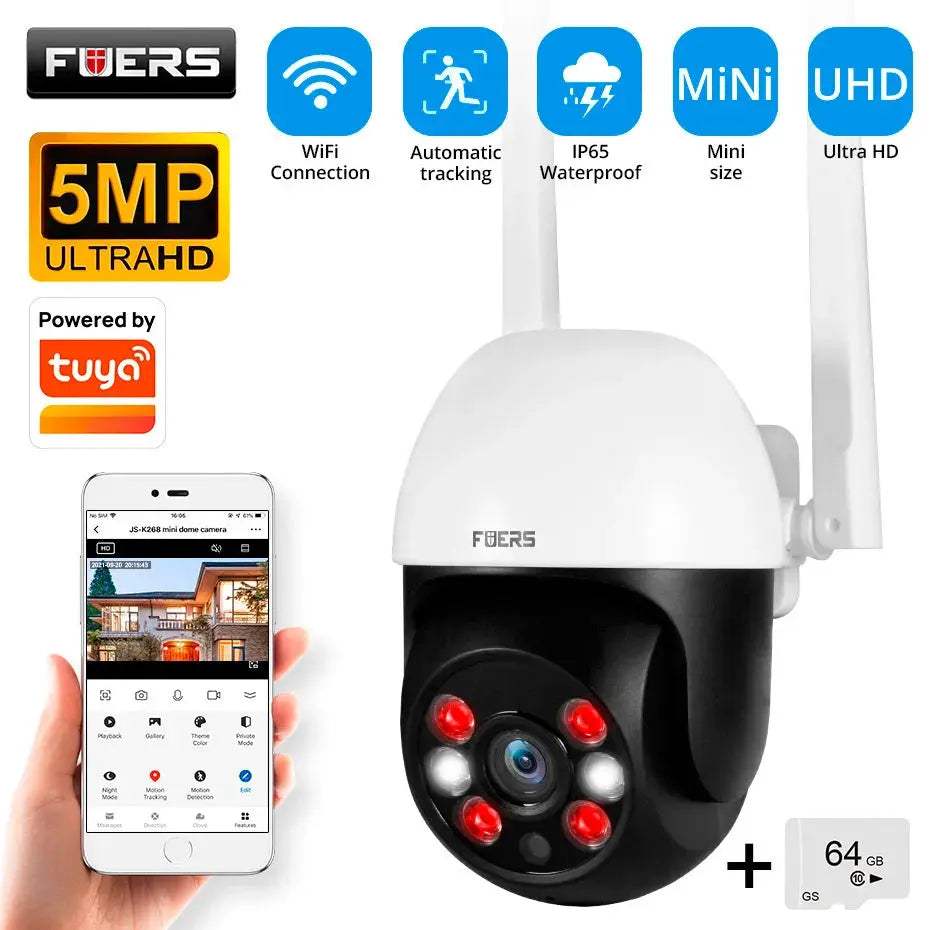 Fuers Outdoor Security Camera With AI Tracking Pan Night — product view 10