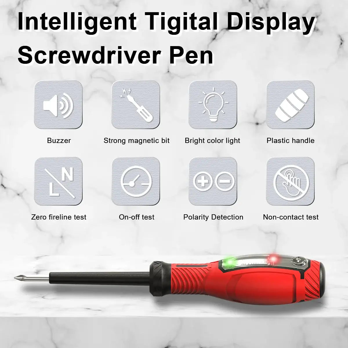 LY86D Circuit Breakpoint Detector Digital LCD Voltage Tester Flat/Cross Screwdriver AC Voltage Detector Voltmeter Electric Pen