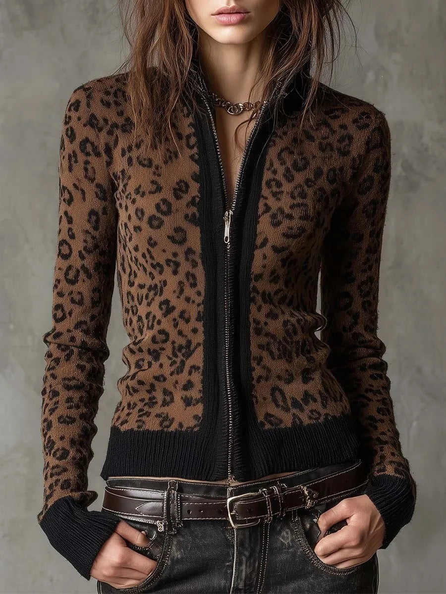 Vintage Patchwork Half Neck Jacket