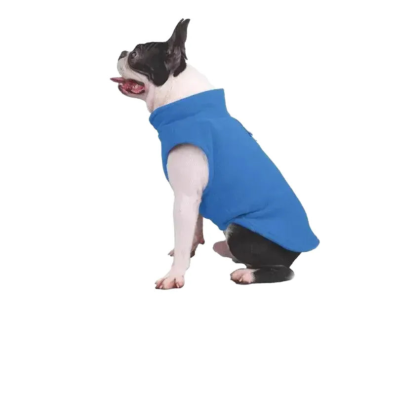 Cozy Winter Dog Jacket for Small Breeds — Dark Blue