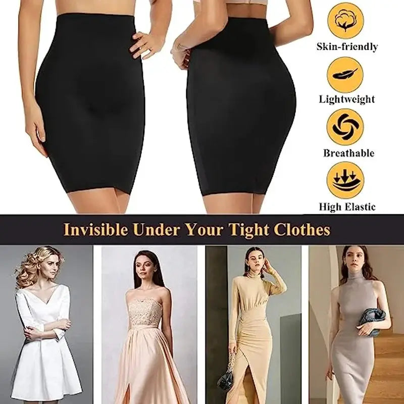 High Waist Seamless Half Slip For Women Tummy Control