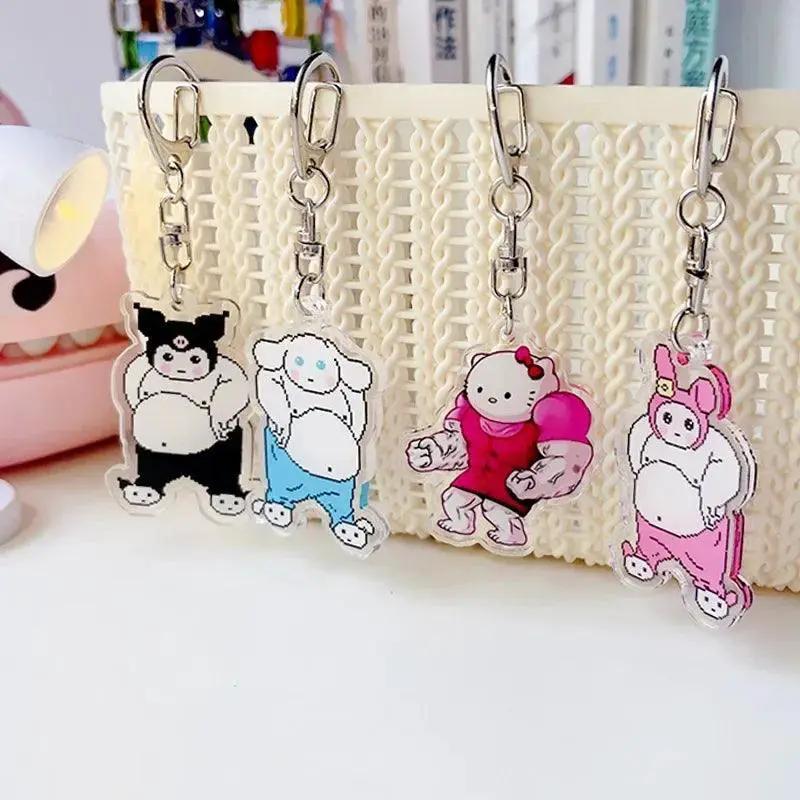 Anime Hello Kitty And My Melody Keychain Set For Fans