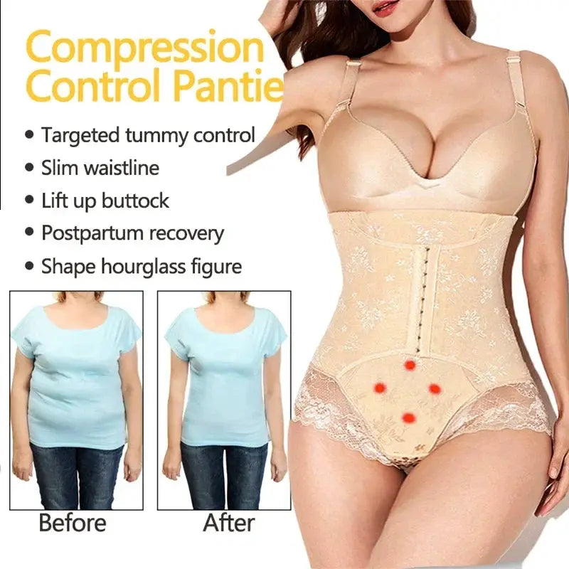 Slimming High Waist Body Shaper Panties For Tummy Control