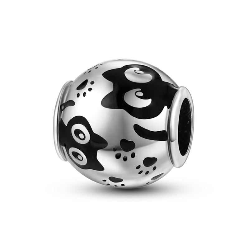 Cat Collection Silver Charm Bead