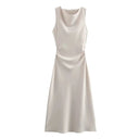 Satin Midi Dress For Women Comfort Fit