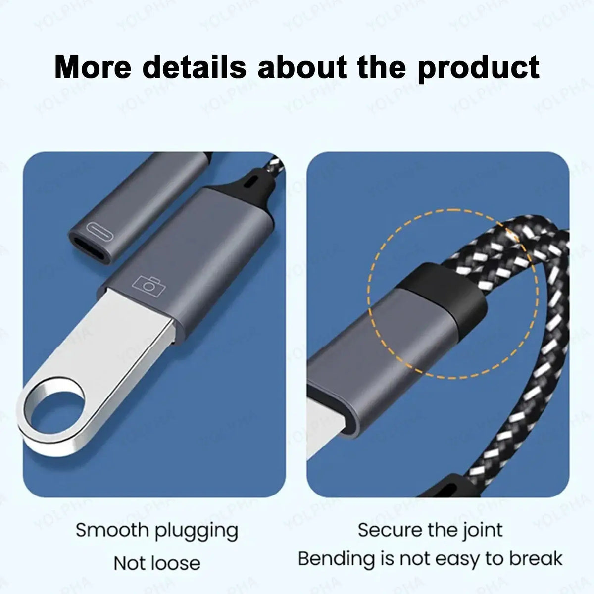 USB C OTG Cable Phone Adapter 2 in 1 Type C to USB A Adapter with PD Charging Port for Samsung Huawei Xiaomi Phone Laptop Tablet