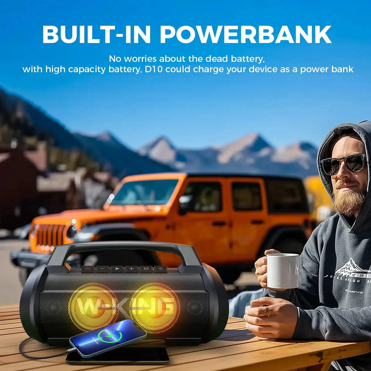 W KING Portable Waterproof Speaker — product image 4