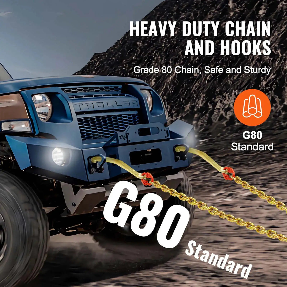 Tow Chain With J And Grab Hook — product image 5