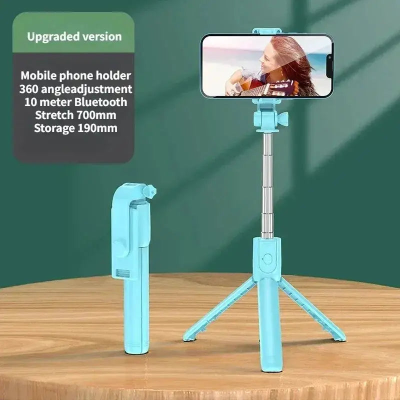 Selfie Stick Wireless Tripod Stand with Light Bluetooth Remote Extendable Tripod for iPhone Mobile Phone Live Streaming