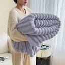 Soft Rabbit Plush Sofa Blanket for Home