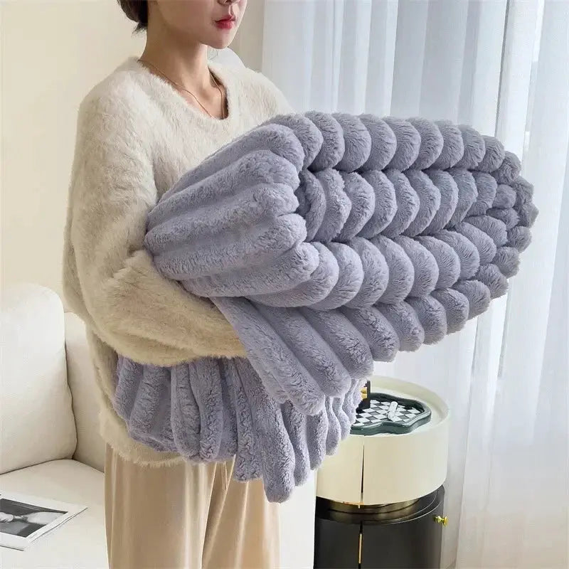 Soft Rabbit Plush Sofa Blanket for Home — product view 11