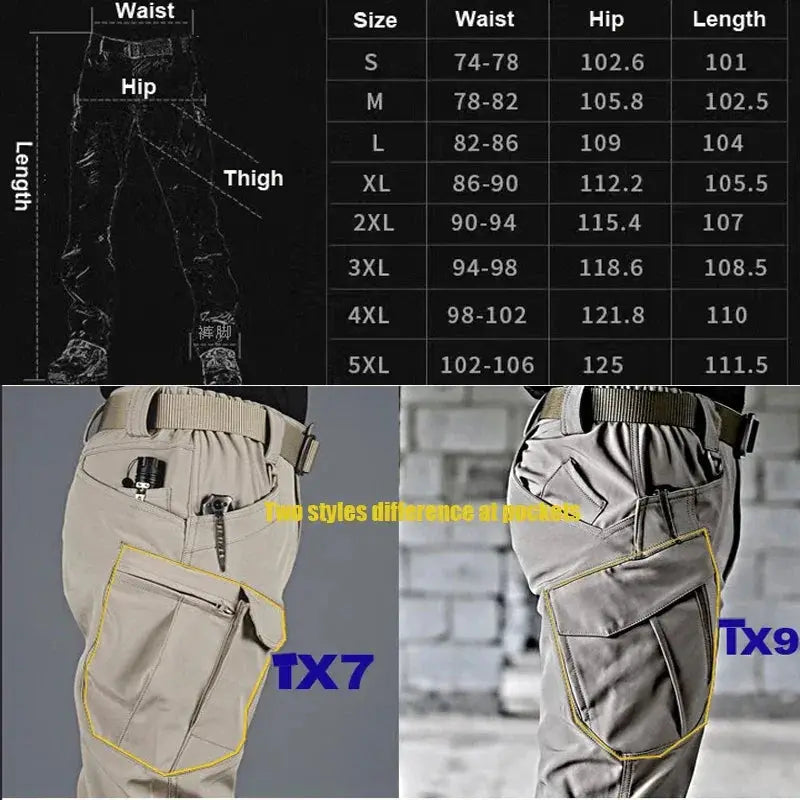 Men Elastic Quick Dry Cargo Pants For Hiking Trekking