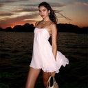 Flattering Backless Chiffon Dress