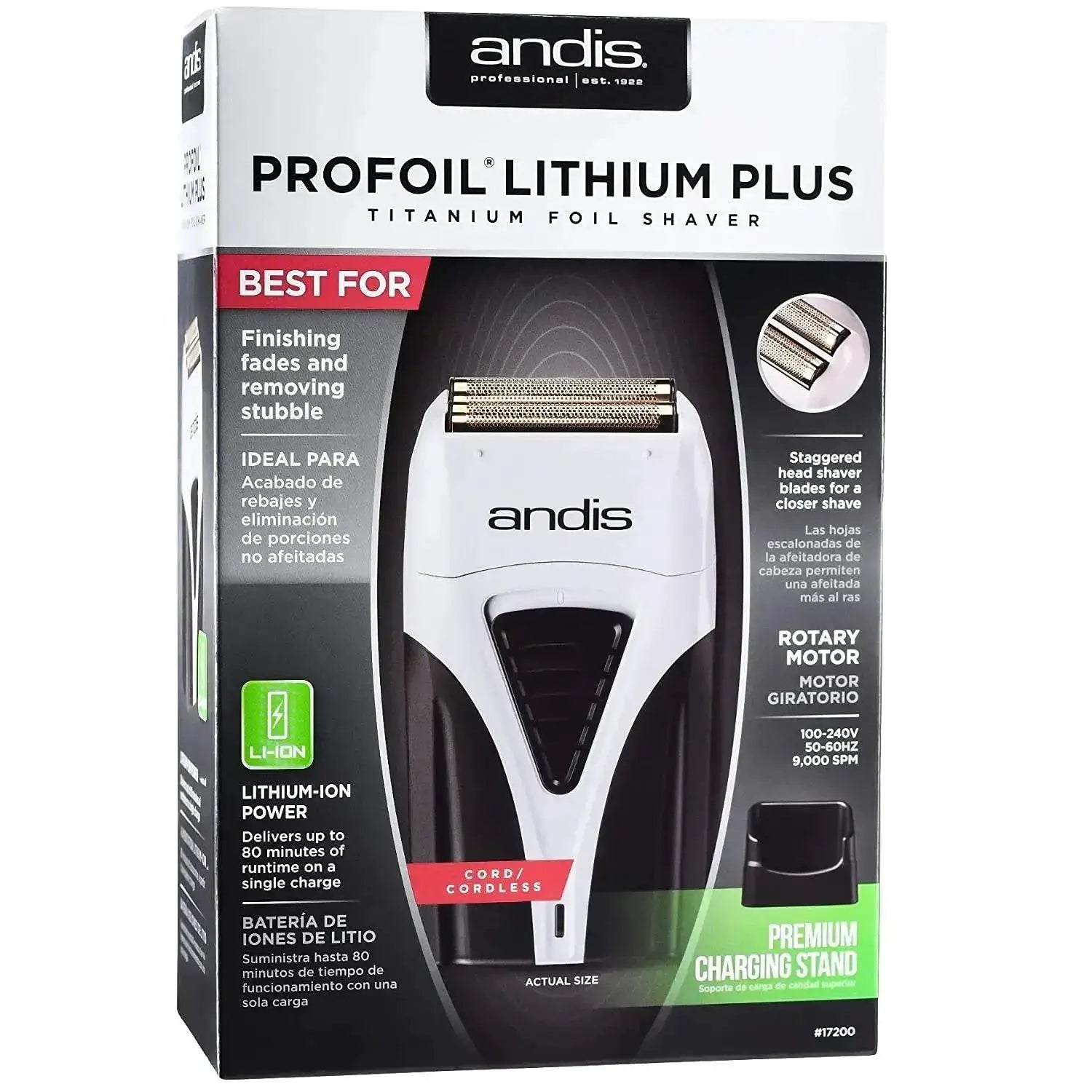 Andis Professional Cordless Electric Shaver For Grooming