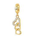 Charm Beads Sterling Silver Golden