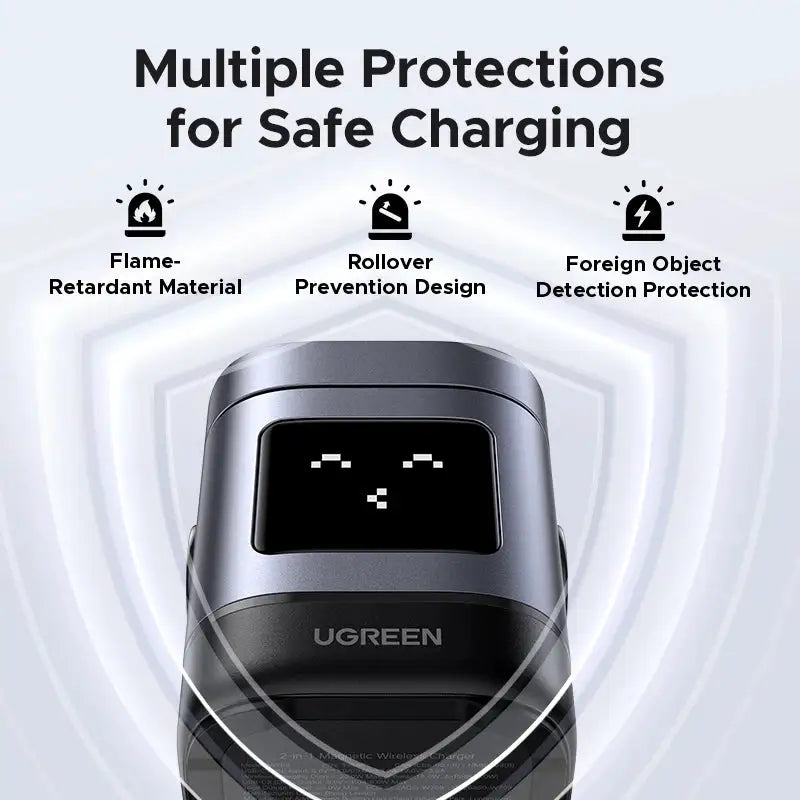UGREEN UNO Qi2 15W Magnetic Wireless Charger Charging Stand With Cable For iPhone 16 17 Pro Max For MagSafe Fast Charger