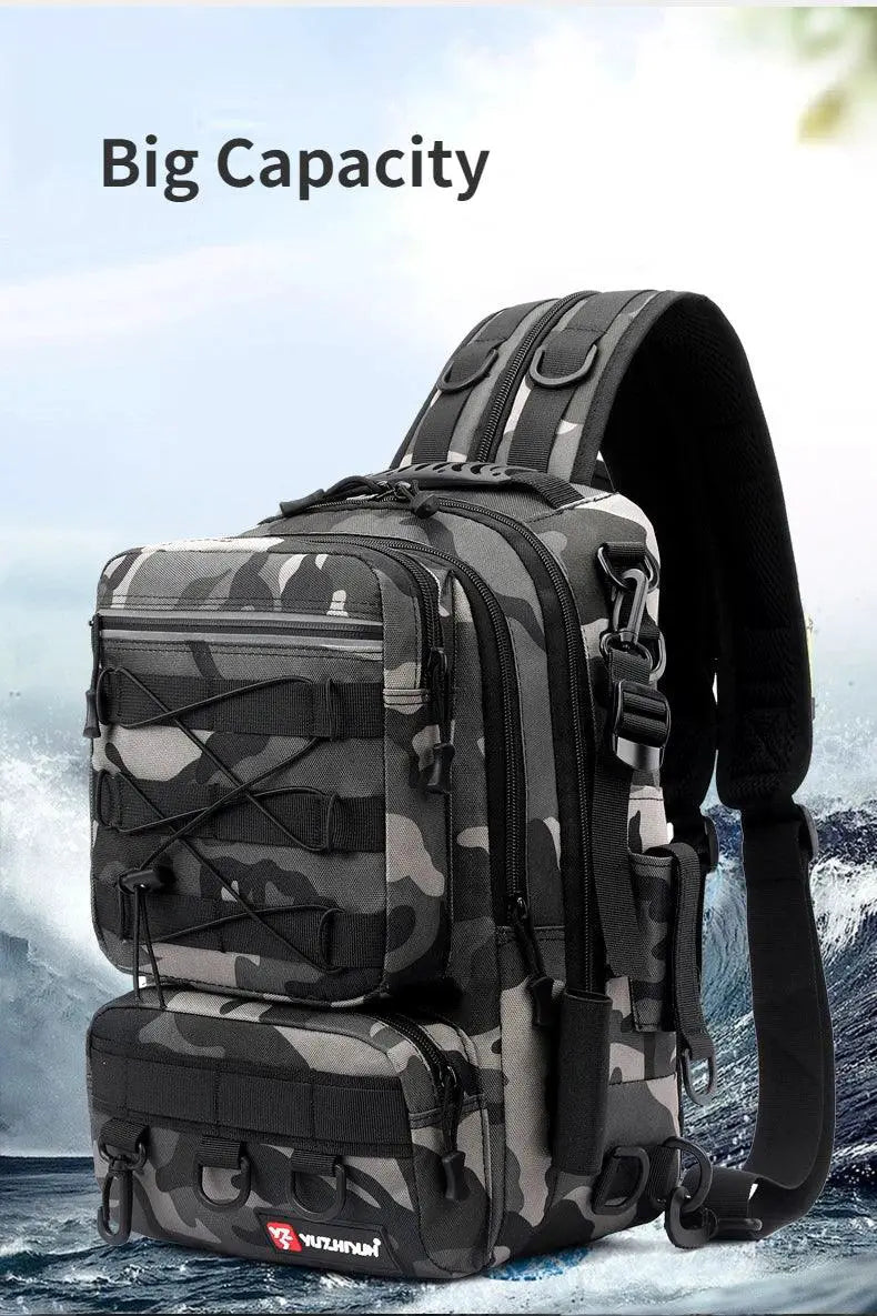 Camouflage Lure Fishing Backpack Large Capacity Carrier