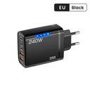 240W GaN USB C Charger 5 In 1 Fast Wall Adapter