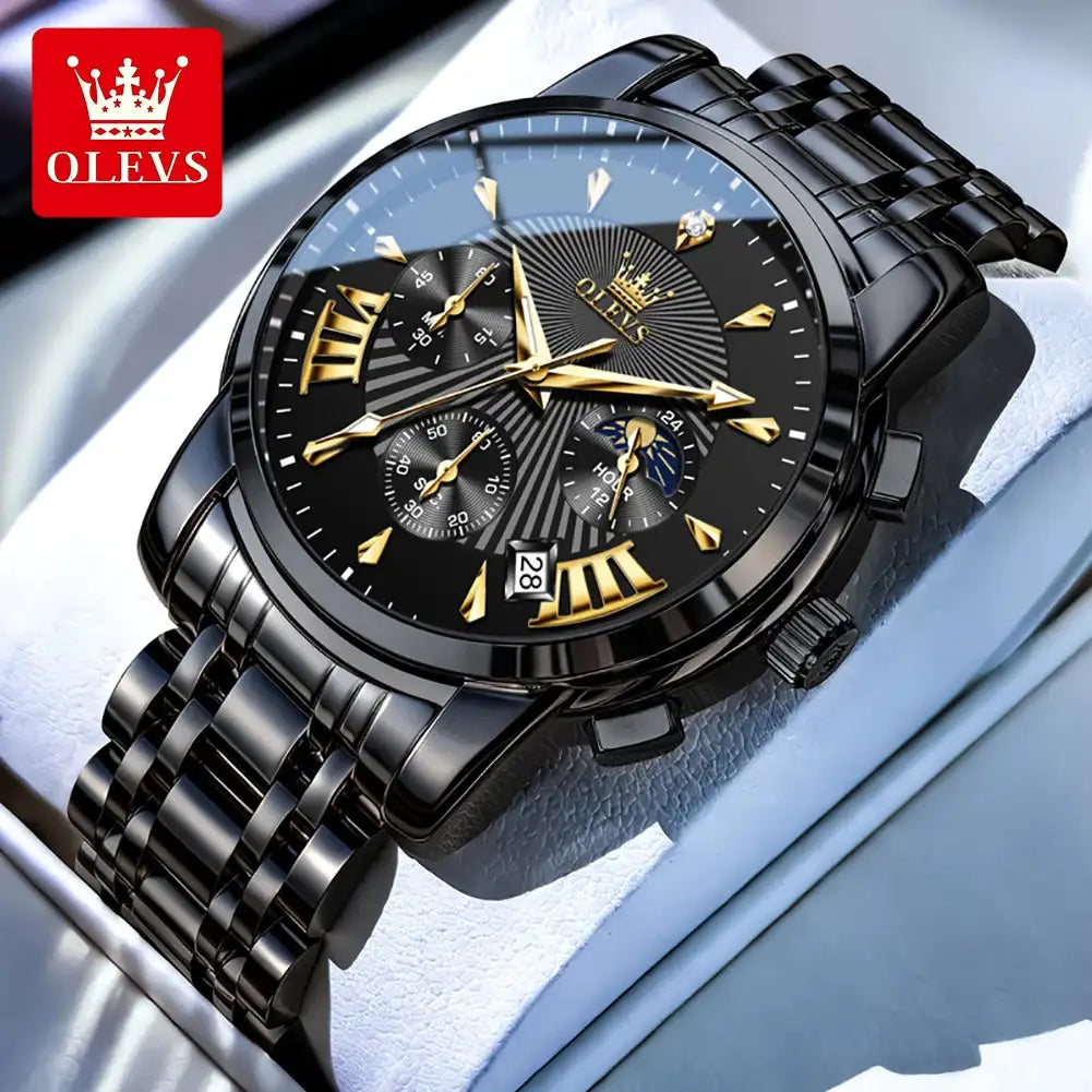 Olevs Mens Stainless Moon Phase Watch — product image 10