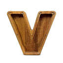 English Alphabet Wooden Piggy Bank Educational Savings Box