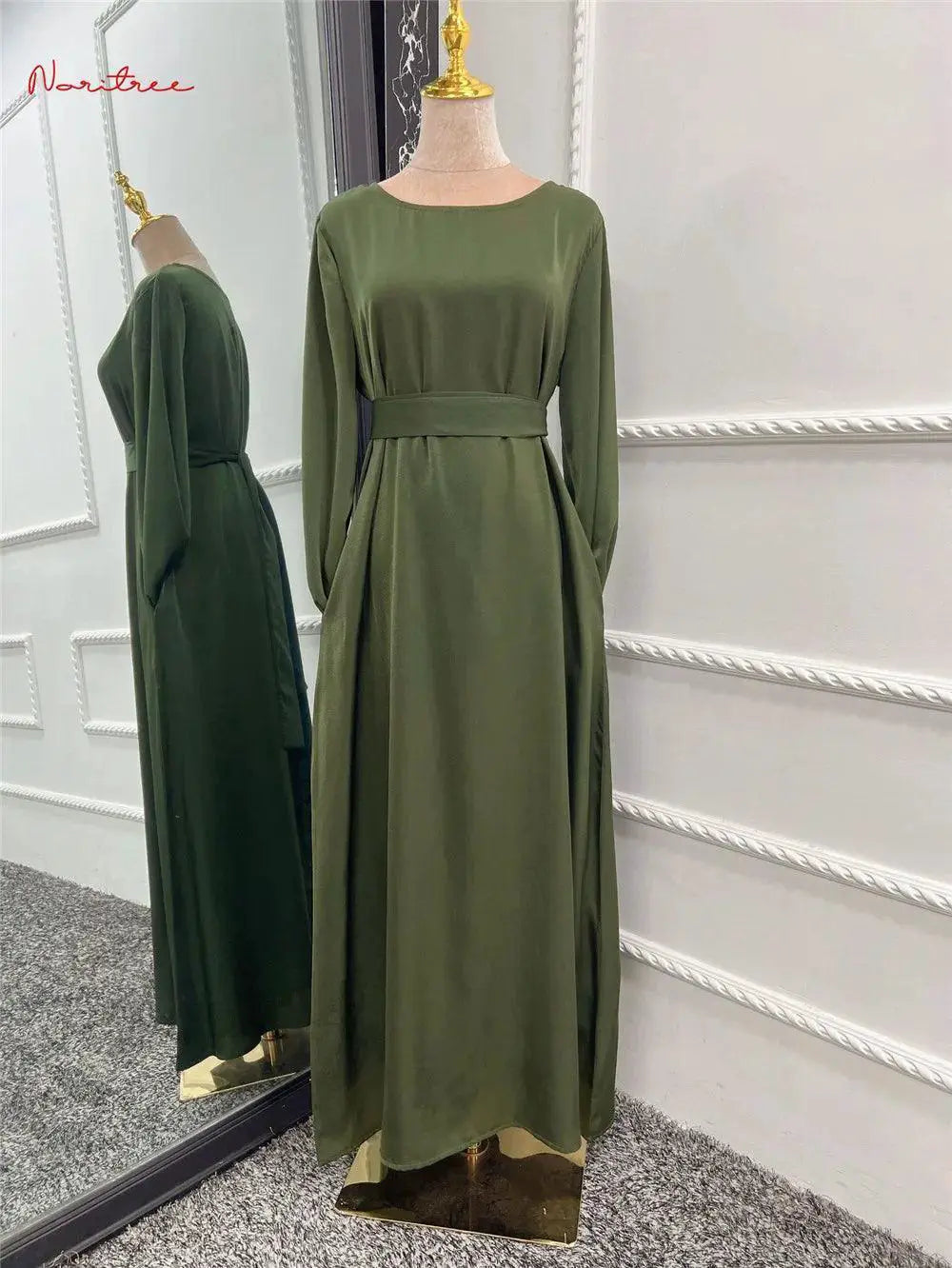 Silky Satin Dubai Abaya Modern Elegance And Comfort Dress