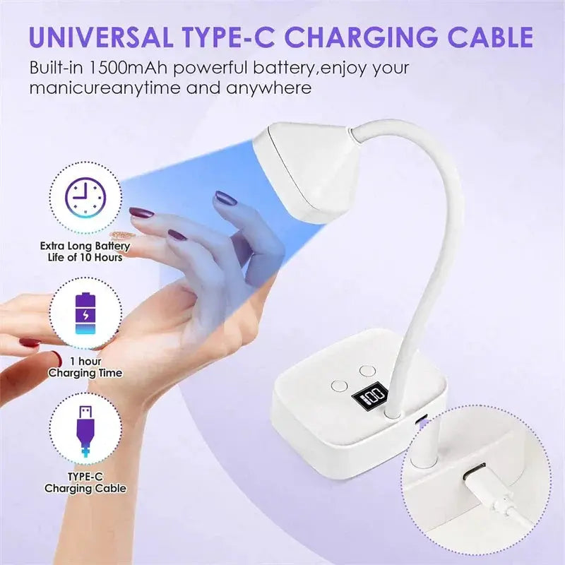 Sunuv Cordless Nail Dryer Flash Cure UV LED Lamp Pro