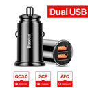 Baseus 30W Fast USB Car Charger for iPhone Samsung Huawei