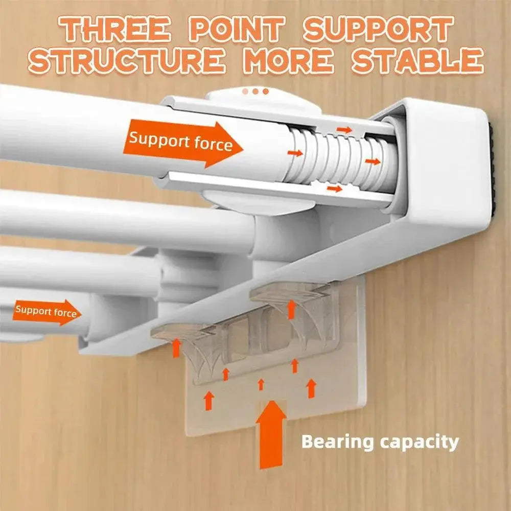 Adhesive Shelf Pegs With Partition Brackets For Closet