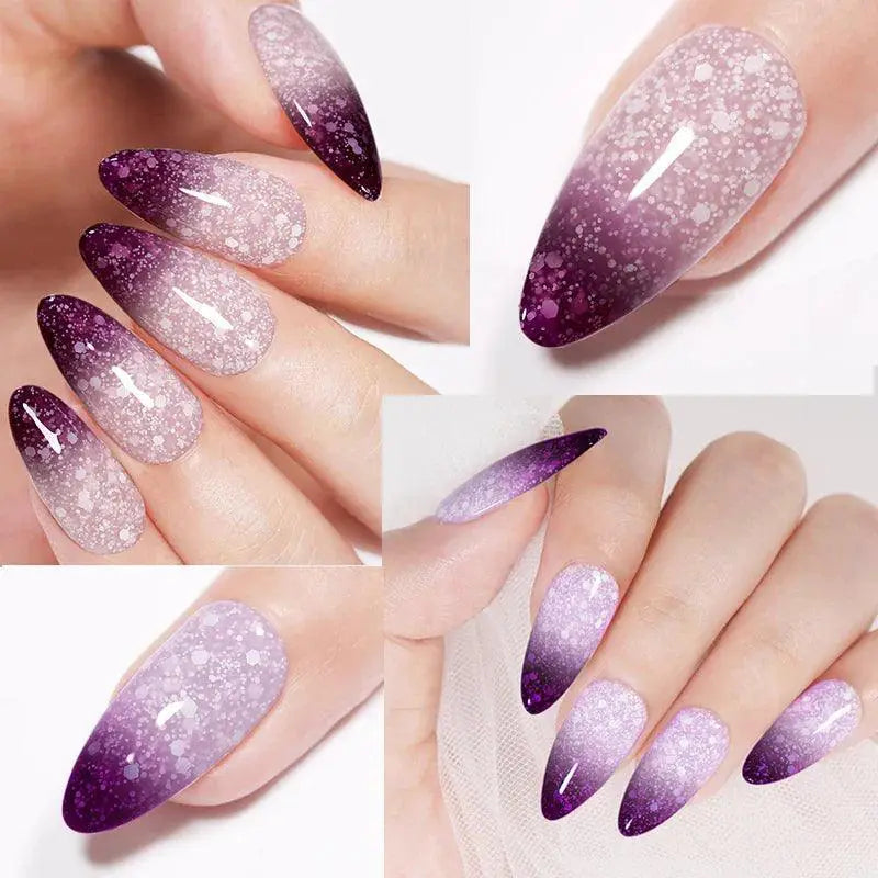 Winter Magic Nail Gel Kit Color Changing Snowflake Art Set