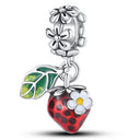 Charm Beads Sterling Silver Pink