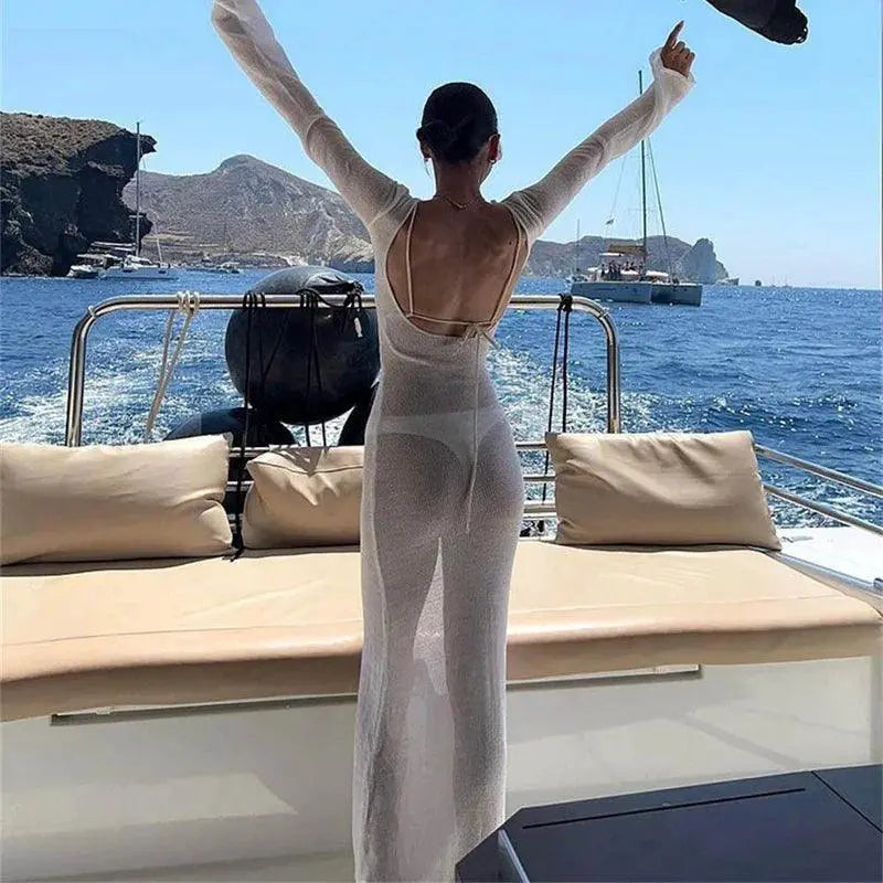 Chic Backless Boho Beach Dress Allure And Comfort 2022