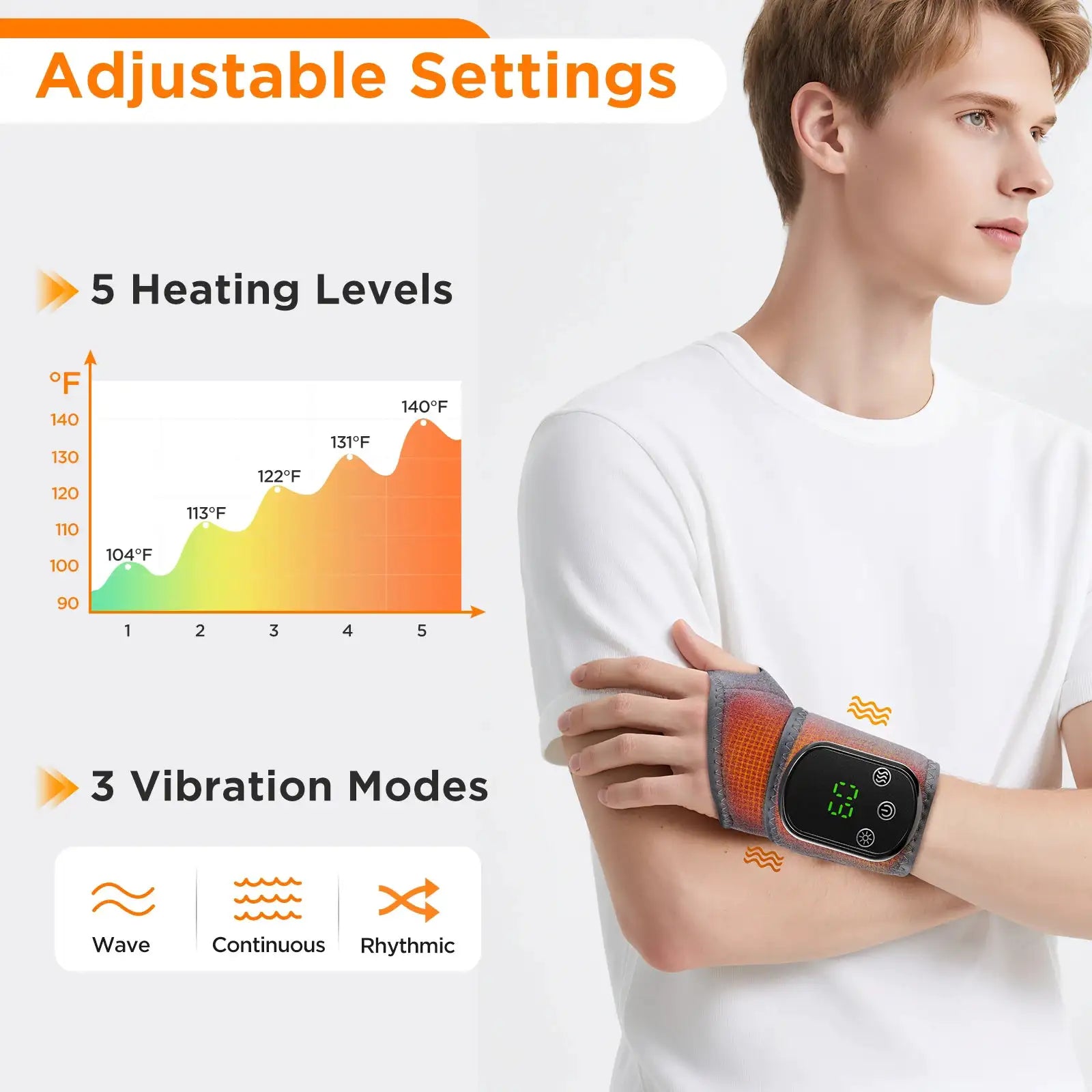 Electric foot and hand massager can vibrate and heat the ankles and ankles, and the bracket joints are portable, which can relax