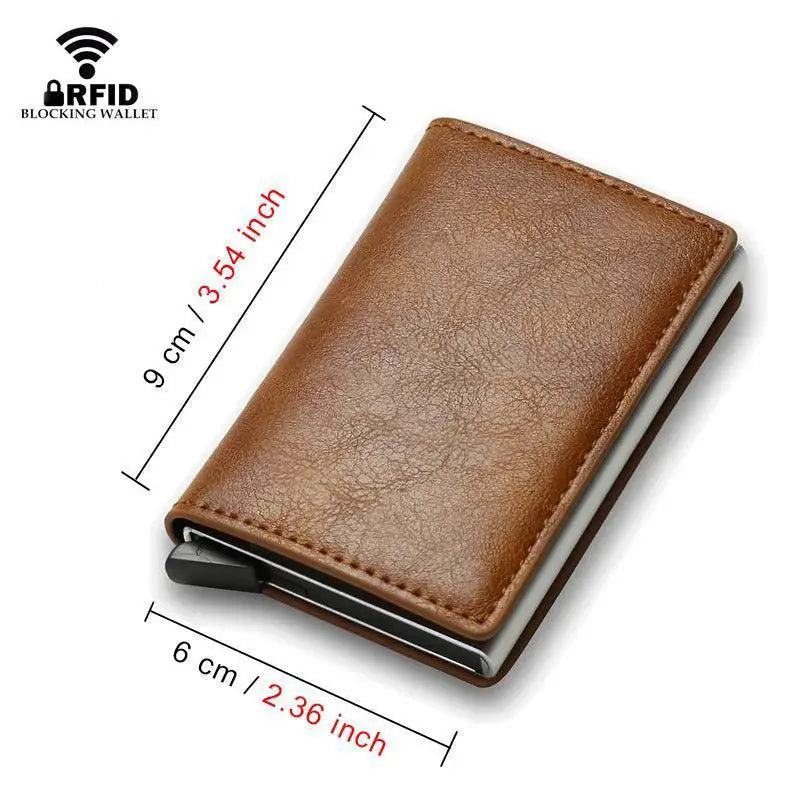 Sleek Carbon Fiber RFID Trifold Wallet for Men Black Holder