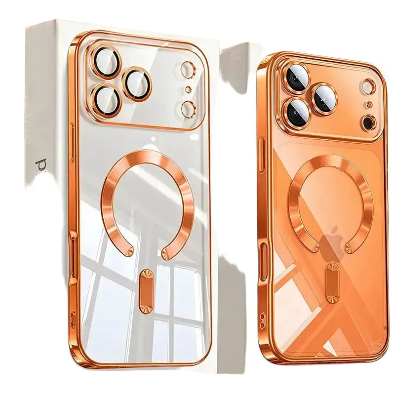 Orange Magnetic Case For iPhone - Wireless Ready — product view 1