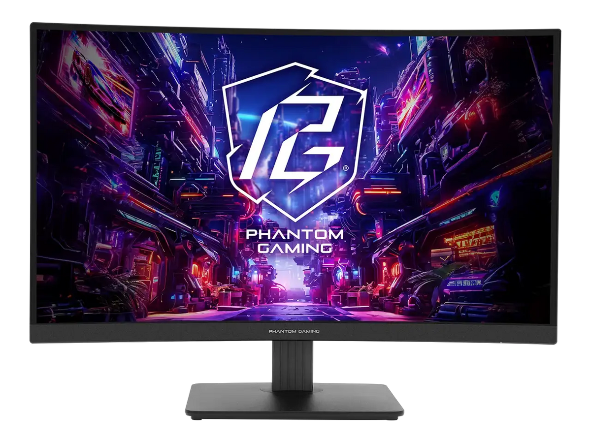 ASRock Phantom Gaming 27" QHD 2K 1440P 180Hz WITH AMD FreeSync Premium 95% DCI-P3 Curved Gaming Computer Monitor PG27QRT1B