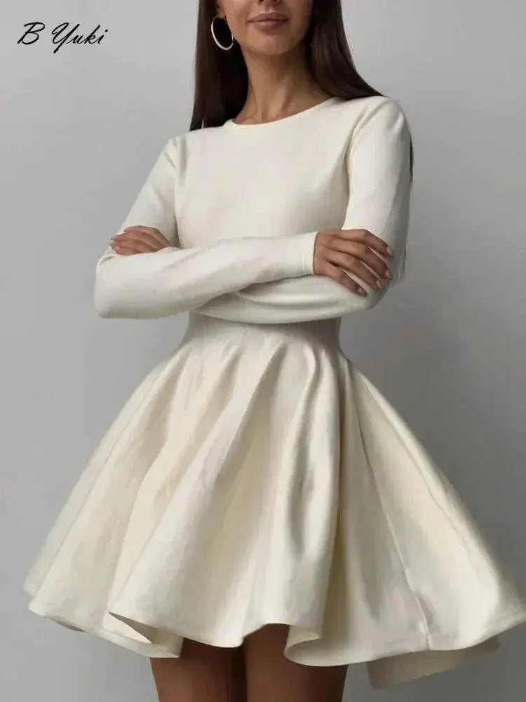 Blessyuki Chic A Line Dress Korean Elegance And Style