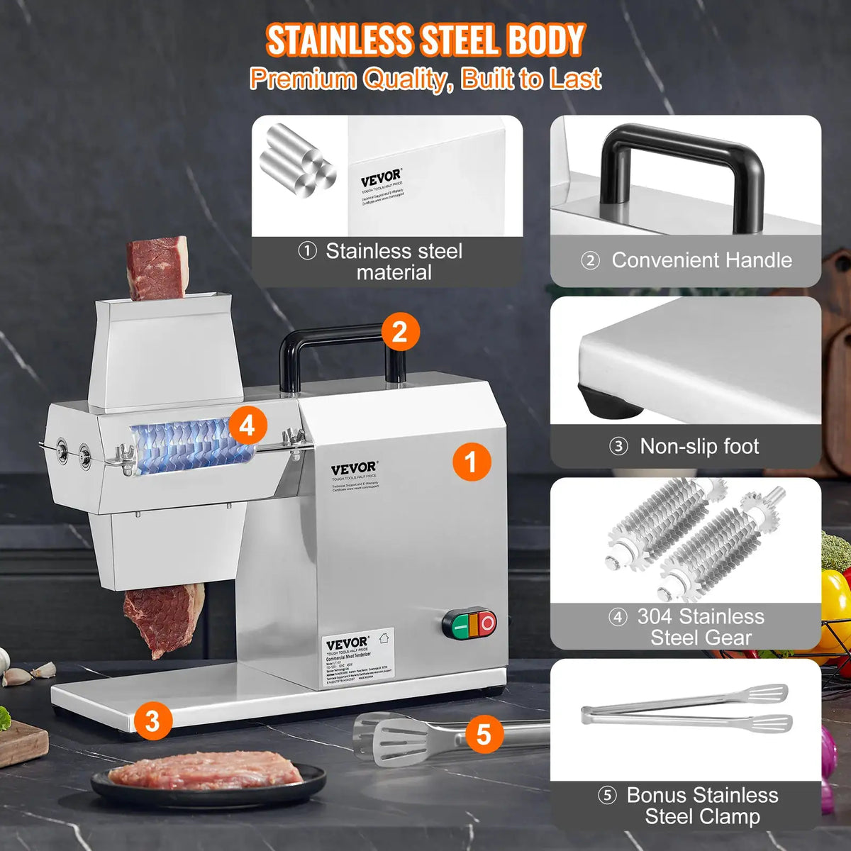 SucceBuy Blades Commercial Meat Tenderizer Electric Meat — product view 6