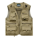 Outdoor Leisure Vest Mens Multi Pocket Coat For Hiking
