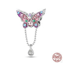 Sterling Silver Spring Colorful Butterfly