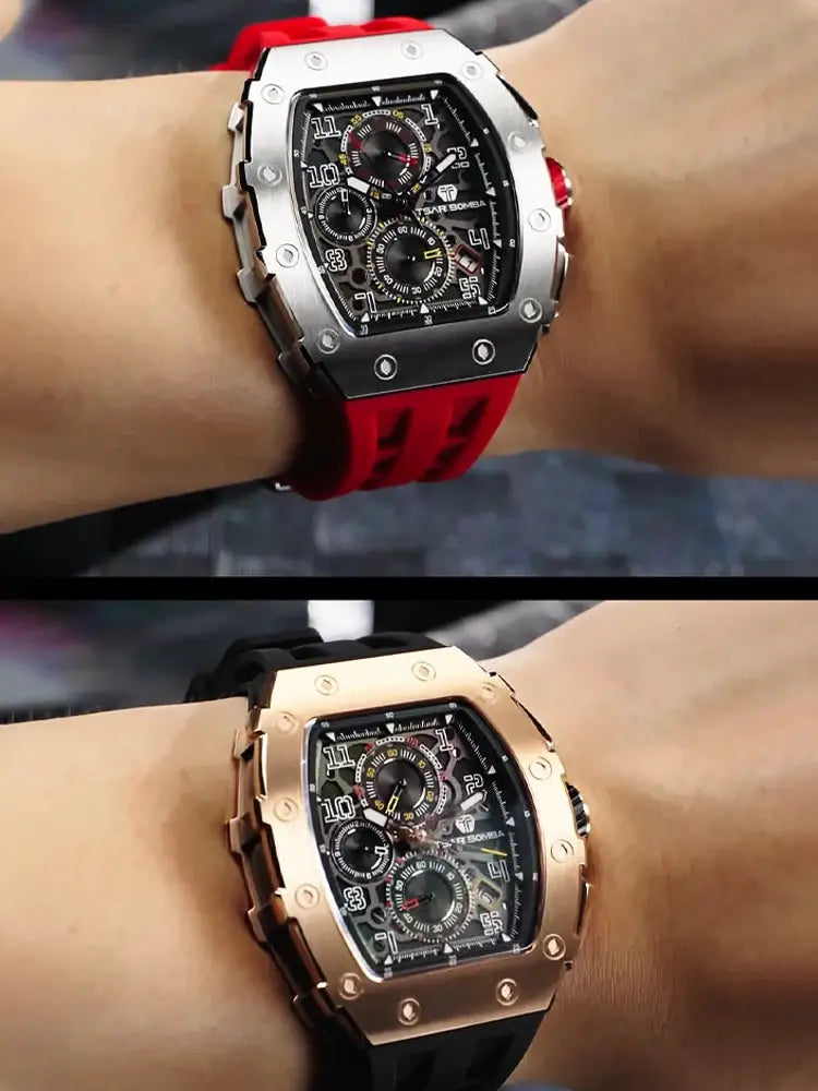 Tsar Bomba Men Tonneau Stainless Watch — product image 6