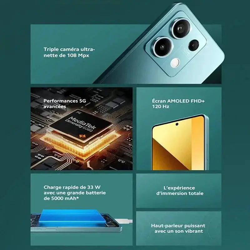 Redmi Note 13 5G Smartphone 6.67 AMOLED 120Hz 108MP Camera