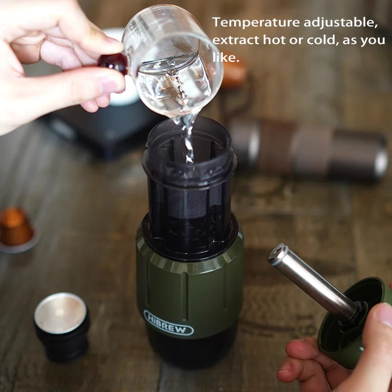 HiBREW Portable Coffee Machine Hot/Cold Water Manual Espresso — product view 5