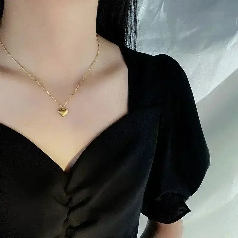 New Crossborder Couple Clavicle Chain Heart Necklace