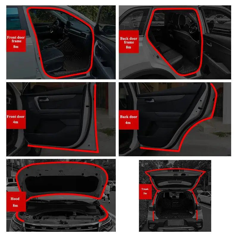 Car Waterproof Universal Rubber Door Sealing Strip For Car