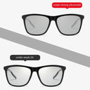 Men's Photochromic Polarized Sunglasses Classic Square Style