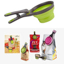 Folding Pet Bowl Food Spoon & Bag Set Portable Dog Tool